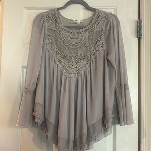 Gray babydoll women’s blouse